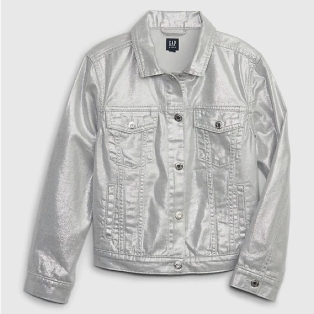GAP Silver Metallic Jean Jacket